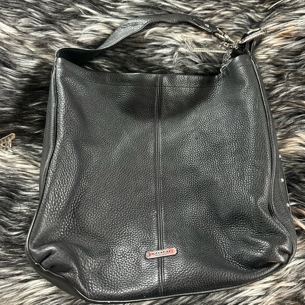 Black Leather Shoulder Bag